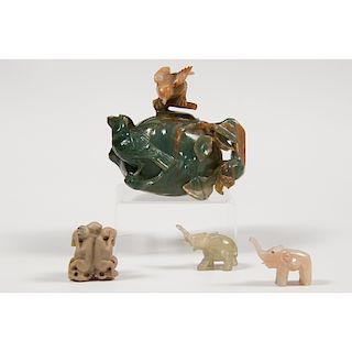 Jade Teapot and Elephant, Plus