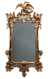 George II-Style Giltwood Mirror 