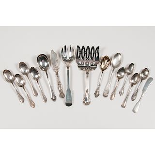 American Sterling Flatware with Serving Pieces