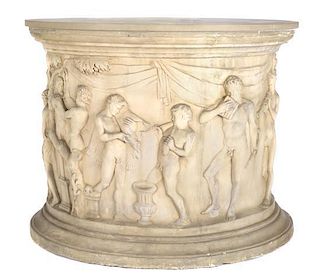 A Continental Stone Composition Well Head, Height 33 x diameter 41 1/2 inches.