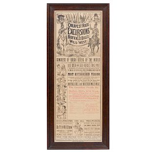 19th Century Buffalo Bill Broadside Advertisement