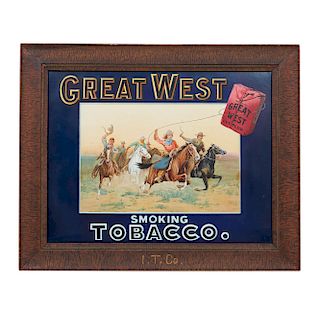 Great West Smoking Tobacco Advertising Poster