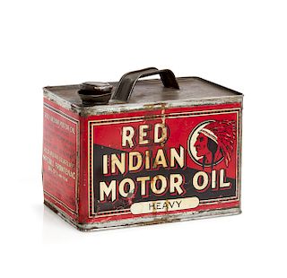 Red Indian Motor Oil Can