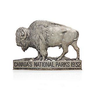 Canada's National Parks '32' Radiator Badge from 1932