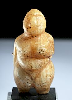 Ancient Mesopotamian Alabaster Female Fertility Idol