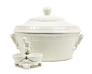 A Berlin (K.P.M.) Porcelain Covered Tureen, Length of tureen 14 7/8 inches.
