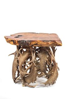 Contemporary Moose Paddle Side Table Height 26 x width 28 x depth 18 inches