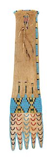 Northern Arapaho Beaded Tobacco Bag Length 27 3/4 inches