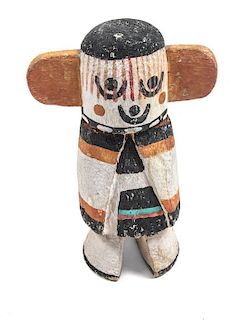 Miniature Hopi Polychrome Wood Kachina Height 3 1/4 inches