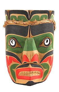 Matthew James (Kwakwaka'wakw, 20th Century), Komokwn Mask Height 11 1/2 x width 8 1/4 x depth 6 1/4 inches