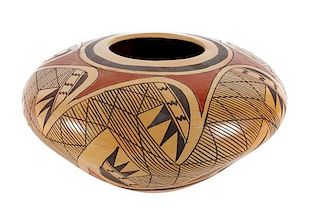 Vernida Polacca Nampeyo (Hopi, b. 1955), Polychrome Jar Height 5 3/4 x diameter 9 1/4 inches