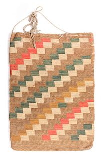 Nez Perce Corn Husk Bag Height 15 1/2 x width 22 inches
