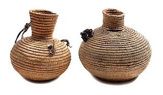 Two San Juan Olla Form Baskets Height of taller 12 inches
