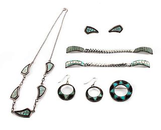 Group of Southwestern Jewelry Length of first 17 inches