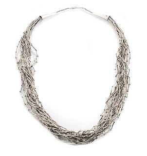 Southwestern Liquid Silver Necklace Length 24 inches