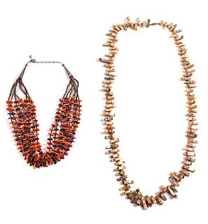 Two Southwestern Necklaces Length of longer 30 inches