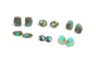 Six Pairs of Southwestern Earclips
