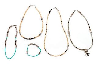Four Southwestern Necklaces Length of longest 22 inches