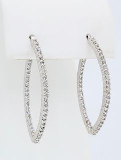 Unique Inside Out Style Diamond Earrings