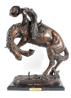 Rattlesnake Bronze Sculpture, Frederic Remington