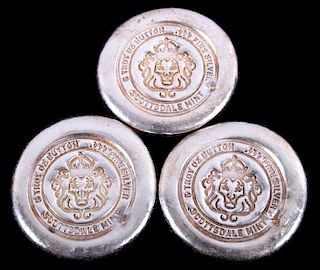 15 Troy Ounce Scottsdale .999 Fine Silver Buttons