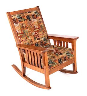 Towne Square Oak Porch Rocking Chair