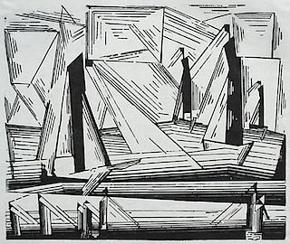 Lyonel Feininger woodcut