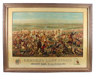 Original Anheuser-Busch Custer's Last Fight c.1896