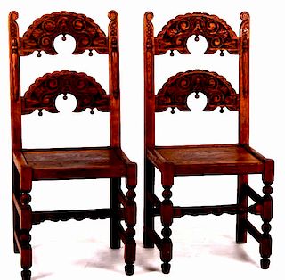 19th Century Antique Jacobean Dining Chairs