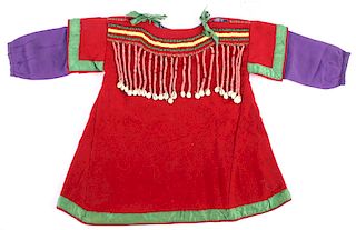 Flathead Indians Beaded Cowrie Shell Dress 1900-63