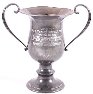 Drill Team of Butte Camp Silver Plate Trophy c1911