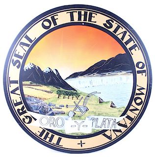 Hand Painted Great Seal of the State of Montana