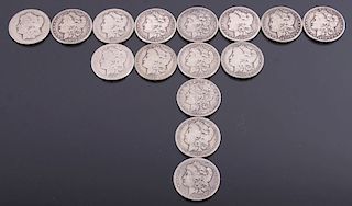 1883-1901 US Morgan Silver Dollars x15 Coins