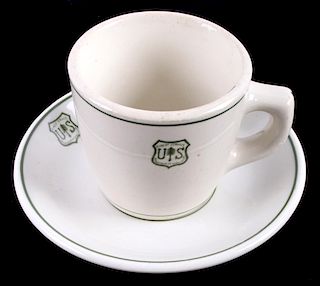 Vintage US Forest Service Coffee Cup and Saucer