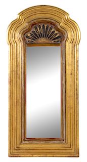 A French Giltwood Mirror Height 58 1/2 x width 28 1/2 inches.