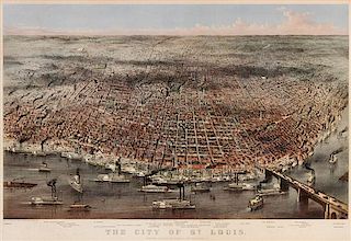 * CURRIER and IVES, publishers -- After Charles Parsons and Lyman Atwater The City of St. Louis. New York, c. 1874