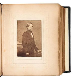 * [LINCOLN, Abraham (1809-1865)]. Civil War-era carte-de-visite album. Many from Matthew Brady negatives, Baltimore and NY impri