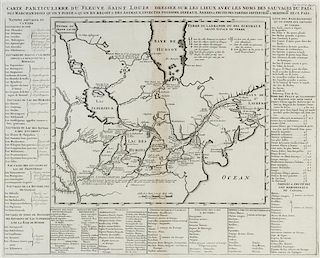 * CHATELAIN, Henri Abraham (1684-1743). Carte Particuliere du Fleuve Saint Louis. [Amsterdam: ca 1732].