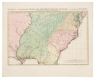 * COVENS & MORTIER. Carte de la Louisiane, Maryland, Virginie, Caroline, Georgie, avec une Partie de la Floride. Amsterdam, 1758