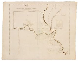 * GARDINER, John. Map of the Northern part of Missouri Territory. Washington, D. C.: John Gardiner, [1817?]