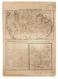 * [McKENNEY and HALL]. Localities of All the Indian Tribes of North America in 1833... [Philadelphia]: J.T. Bowen & Co., [1837-4
