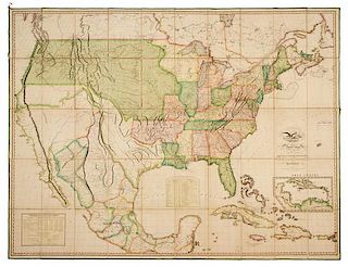 * MELISH, John (1771-1822). Map of the United States...Entered...the 16th day of June, 1820... Philadelphia, 1820.