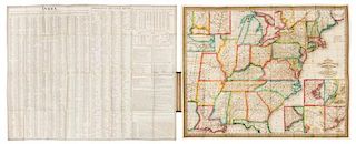 * MITCHELL, S.A. Mitchell's Travellers Guide Through the United States. A Map of the Roads, Distances... &c. 1833. THE GRAFF COP