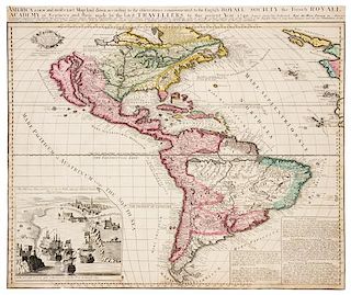 * [PORTO BELLO]. America a new and most exact Map laid down according to the observations...to the English Royall Society.  Lond