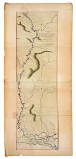 * ROSS, John. Course of the River Mississippi from the Balise to Fort Chatres. London: Robert Sayer, 1 June 1772.