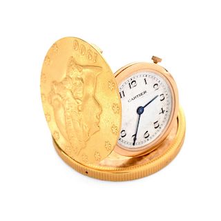 Cartier 1906 US $20 Liberty Head Gold Coin Watch