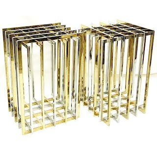 Pierre Cardin (born 1922) Chrome and Brass Bases