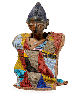 Yoruba Ibeji with Beaded Cloak