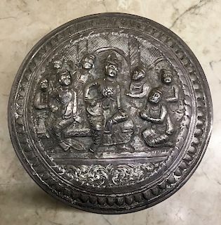 Burmese Covered Silver Boxl, 19/20th Century