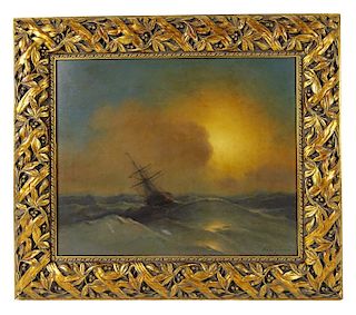 Oil Painting on Board Attrib.To Ivan Aivazovsky